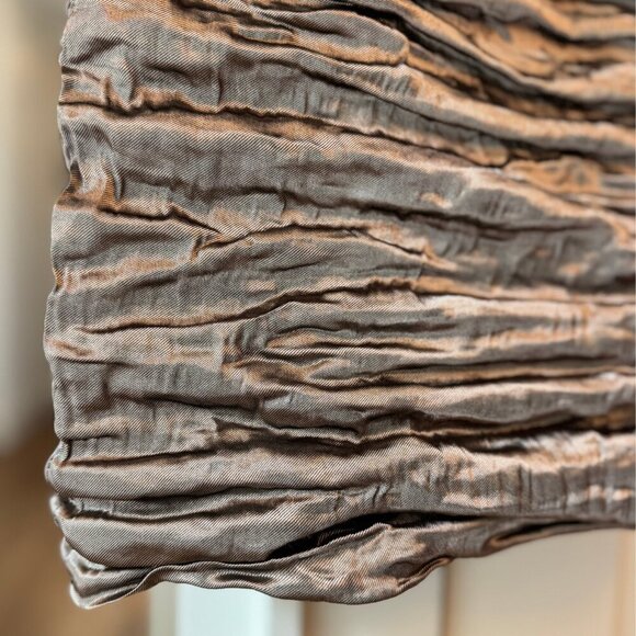 Nicole Miller Metallic Ruched Sheath Dress Petite 10P Silver Cocktail - Picture 10 of 10